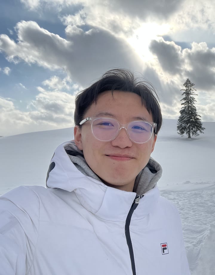 Zichen Liu in a snowy landscape